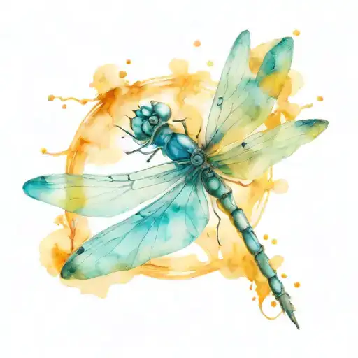 Electric Blue Dragonfly Landing