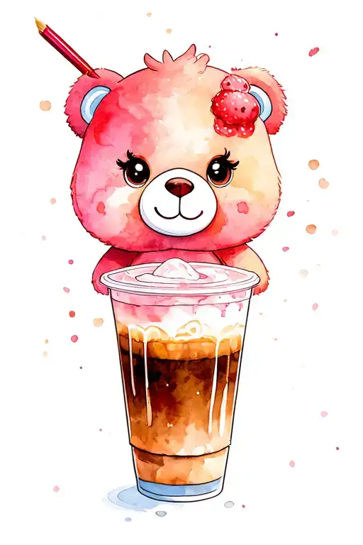 Iced Coffee Care Bear