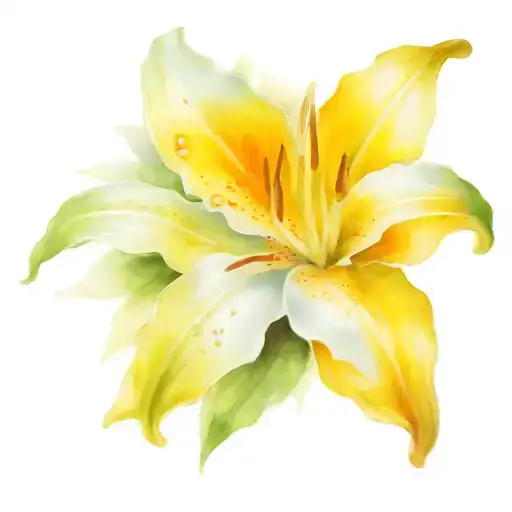 Watercolor Lily Flower