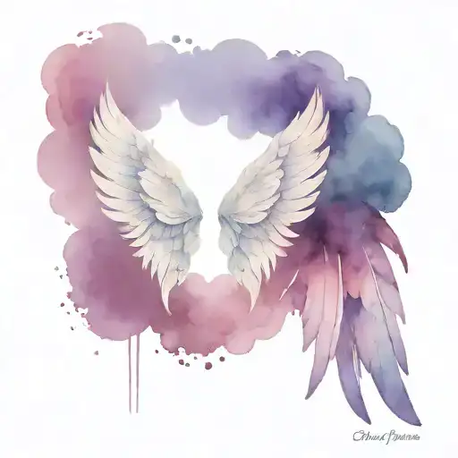 Angel Wings Quote And Years Of Birth And Death Moth