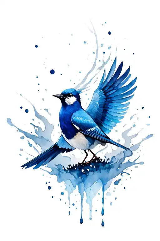 Jay Bird Rising From Ashes