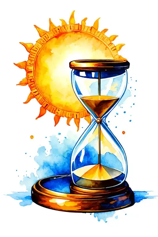 Hour Glass And Sun Dial