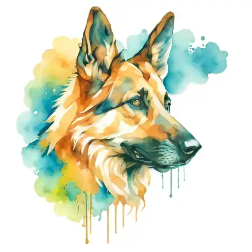 Old German Shepherd Dog Nase Liebe