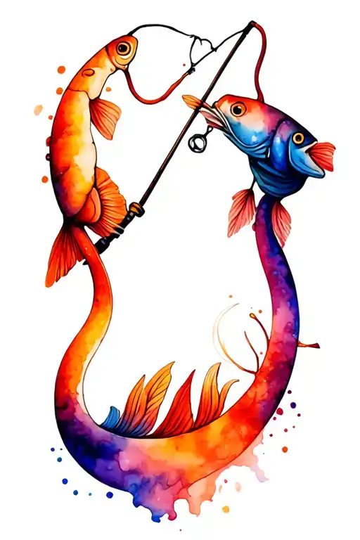 Fishing Pole Intertwined