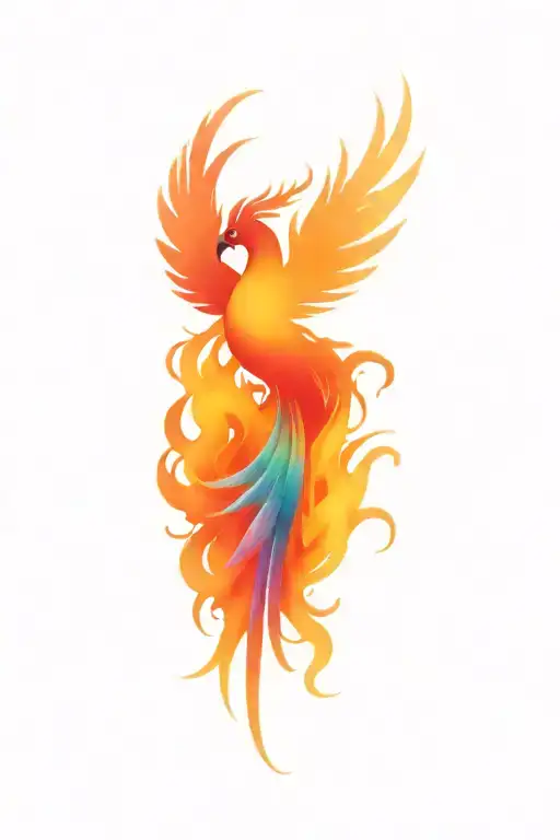Phoenix Rising From Flames