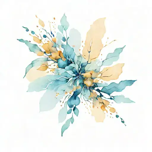 Wall Art Blue Wash Watercolor Abstract Painting Prints Minimalist Modern Pattern