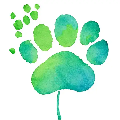 Four Leaf Clover Dog Paw Print