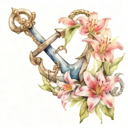 Anchor And Lillies
