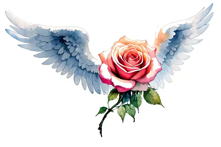 Rose With Angel Wings