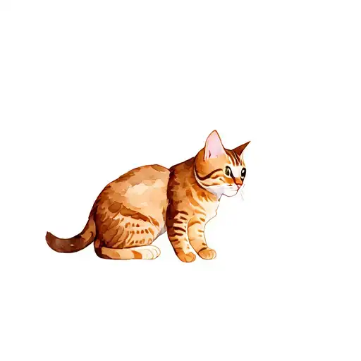 One Brown Tabby And One Orange Cat