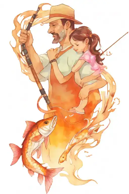 Fishing Dad A Daughter