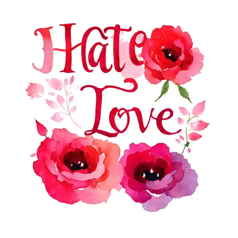 Hate Love Inscription