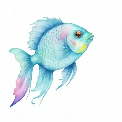 Bosmani Rainbow Fish Swimming