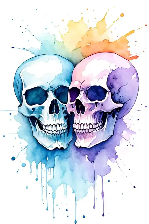 Skulls Facing Each Other