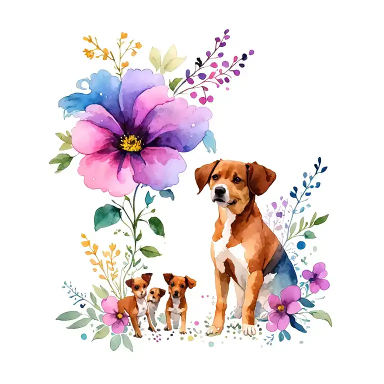 Family Flowers Music Dogs