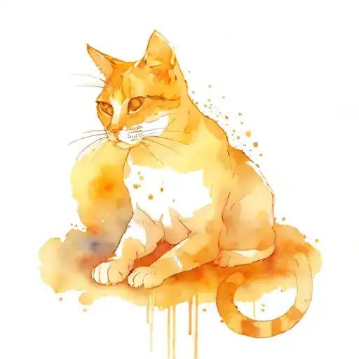 Half Cat Face And Half Skull Of A Cat