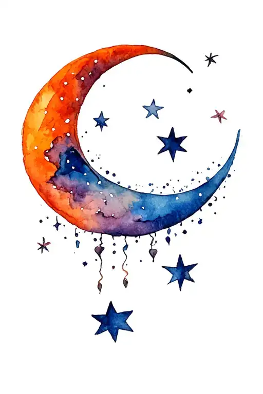 Pumkin Crescent Moon Stars