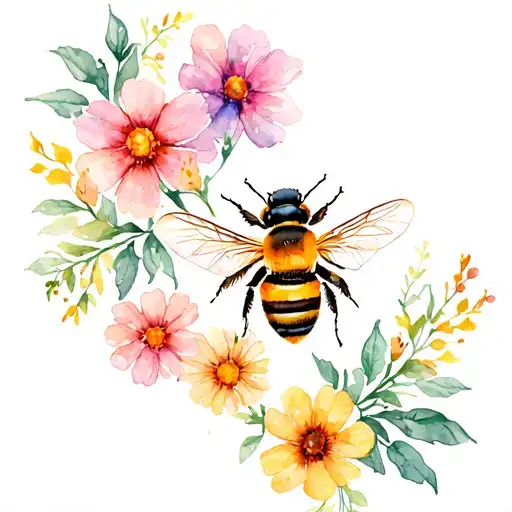 Bee And Flower Bouquet