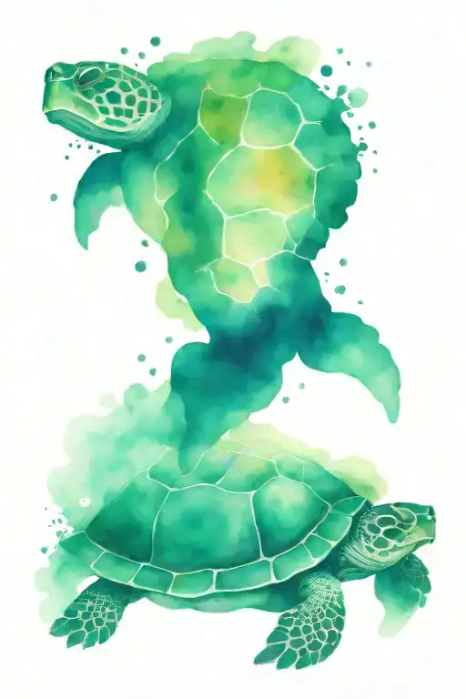 Turtle Swimming Underwater