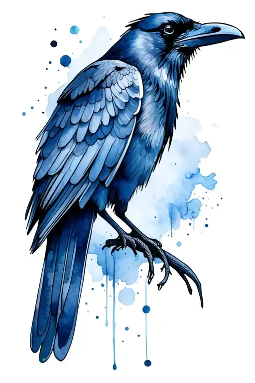 Raven With Sipped Wings