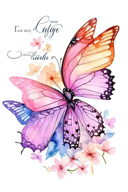Butterfly With Names Intertwined