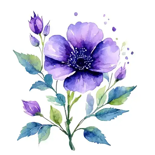Violet Flower Blooming