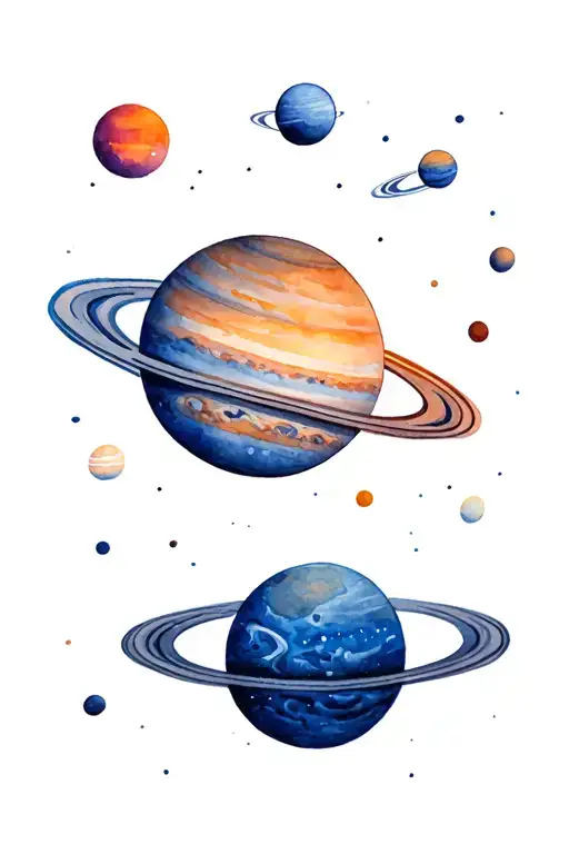 Outer Space With Planets Coming