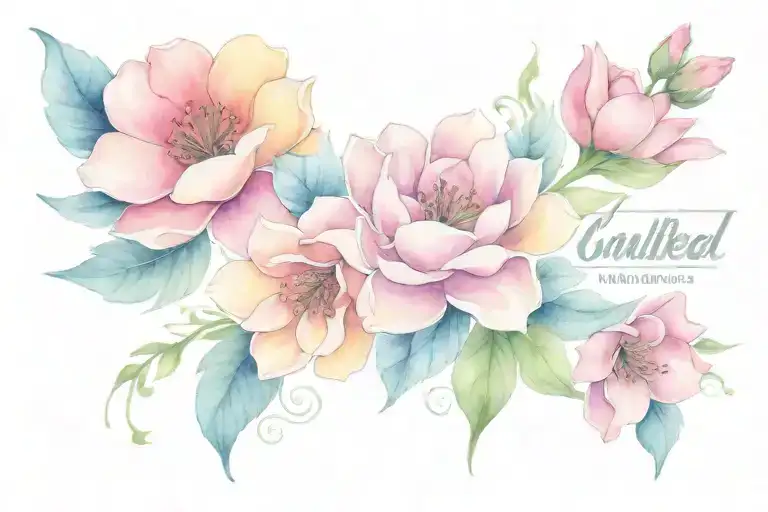 Quilted Flower And Words