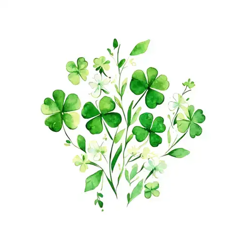 Shamrocks And Flowers Intertwined