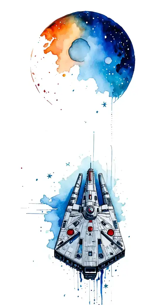 Millennium Falcon In Space