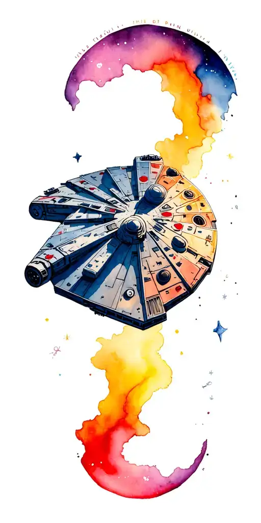 Millennium Falcon From Star Wars In Space