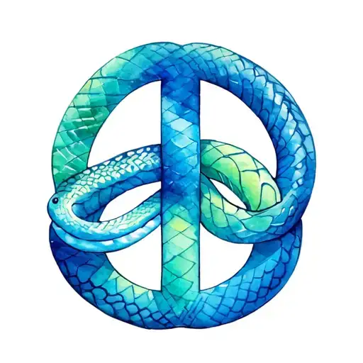 Snakes Forming Peace Symbol