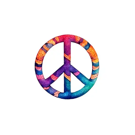Peace Symbol Made Of Snakes