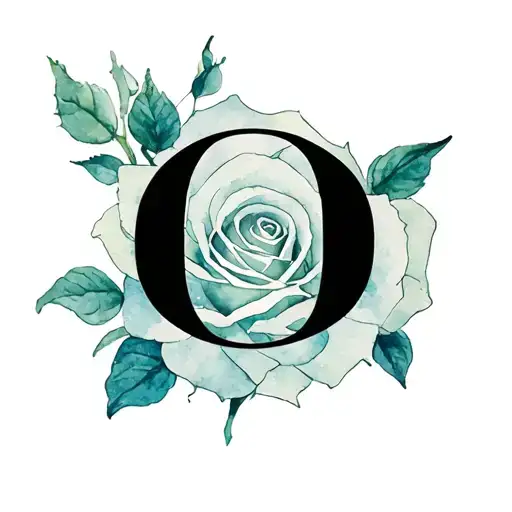 Letter O With Roses