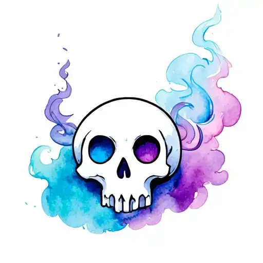 Ghost Pokemon Emo Skull With Smoke