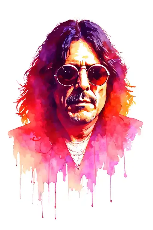 Ozzy Osbourne In Round Sunglasses