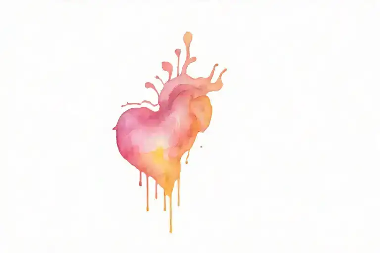 Heart Shape With Watercolor