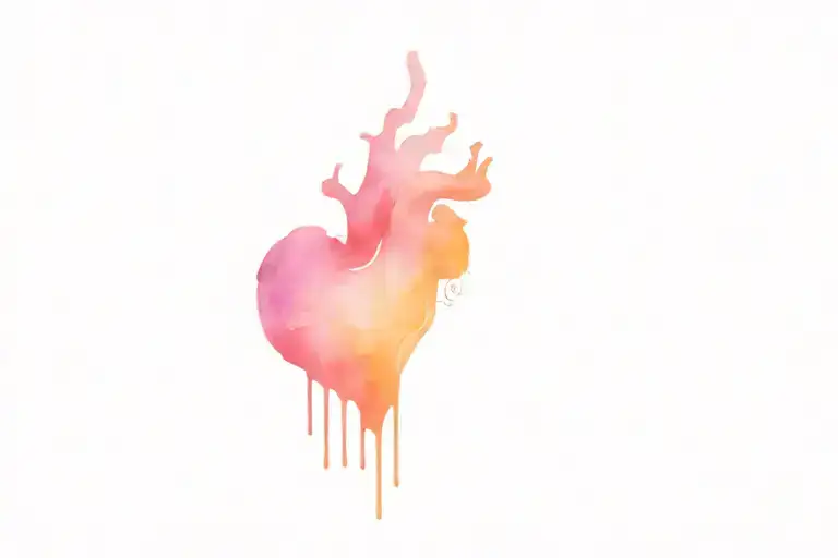 Heart Shape With Watercolor