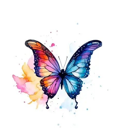 Metmorphosis Word Butterfly Wings Spread Wide