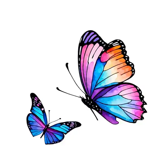 Colored Butterflies