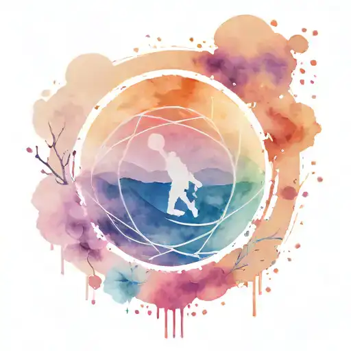 Basketball With Mountain