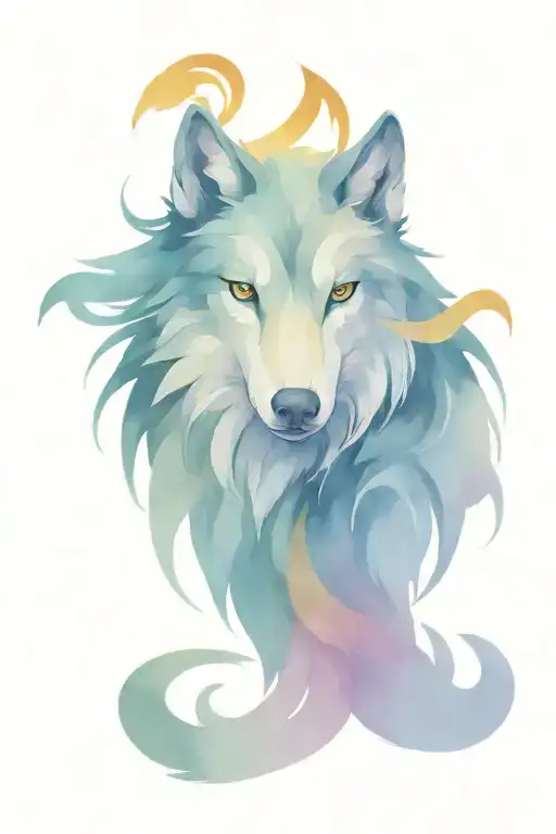 Wolf Phoenix Raven And Griffin Depicted