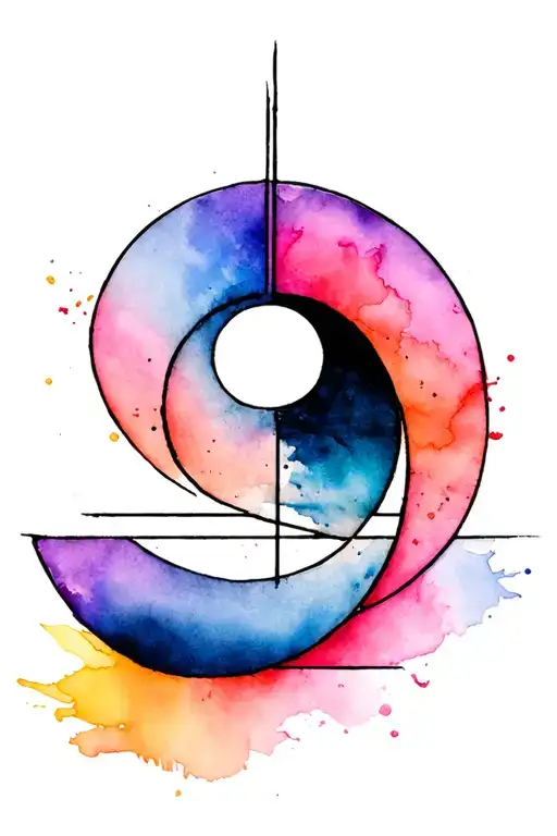 Golden Ratio With Color Background Black And White