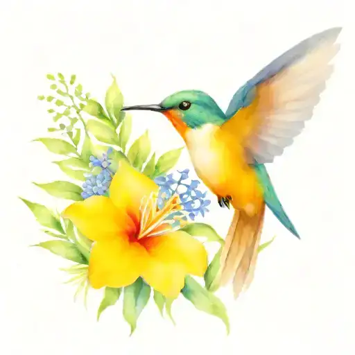 Hummingbird Field Flowers Swallow