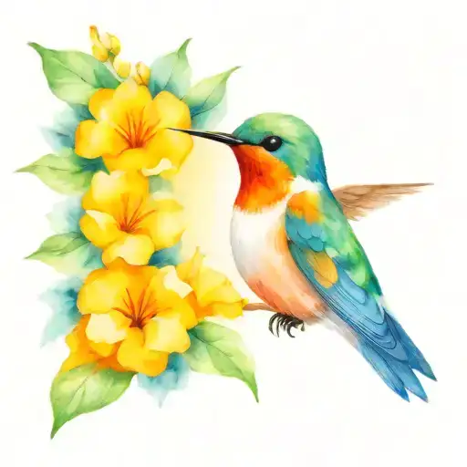 Hummingbird Field Flowers Swallow