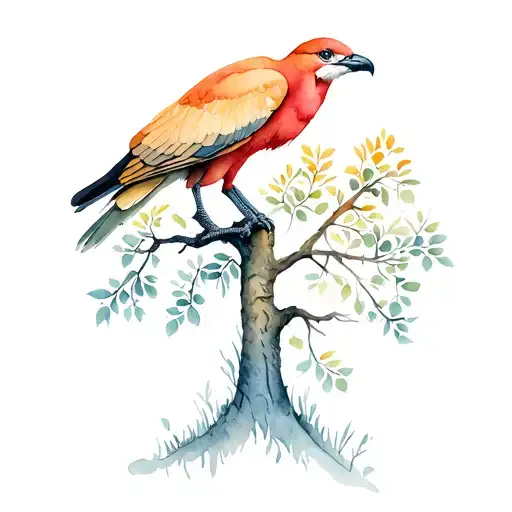 Cuervo Posado In A Tree