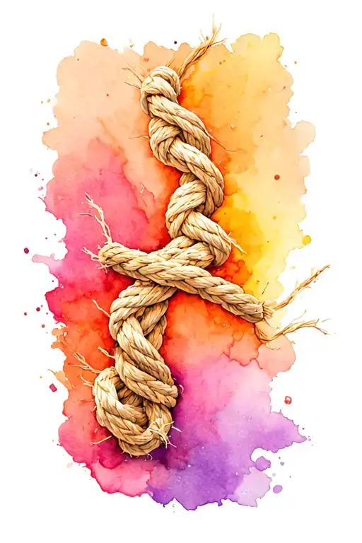 20 Color Rope Frayed But Solid In Rock