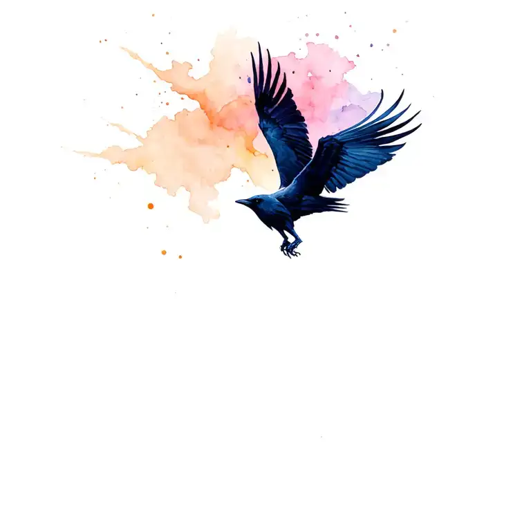 Raven Flying