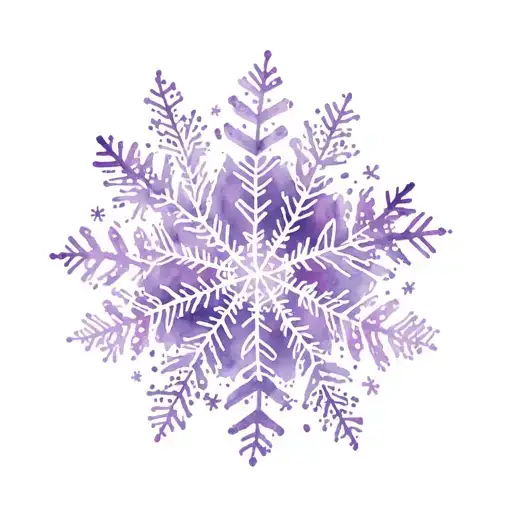 Lilac And Snowflakes