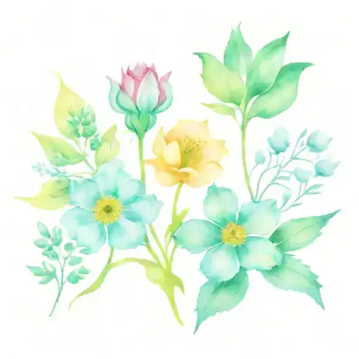 3 Kids Birthflower Dad Memorial